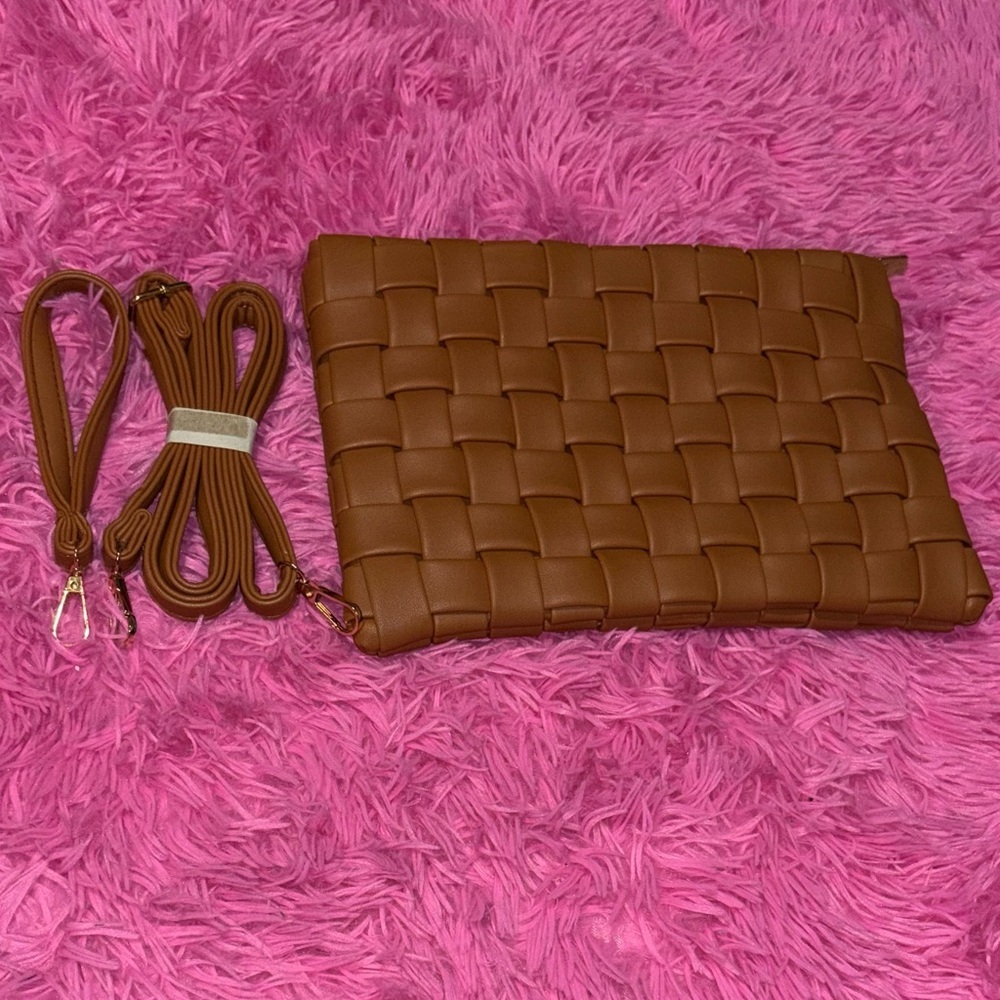 Woven Versatile Multi Strap Brown Bag - Picture 3 of 10